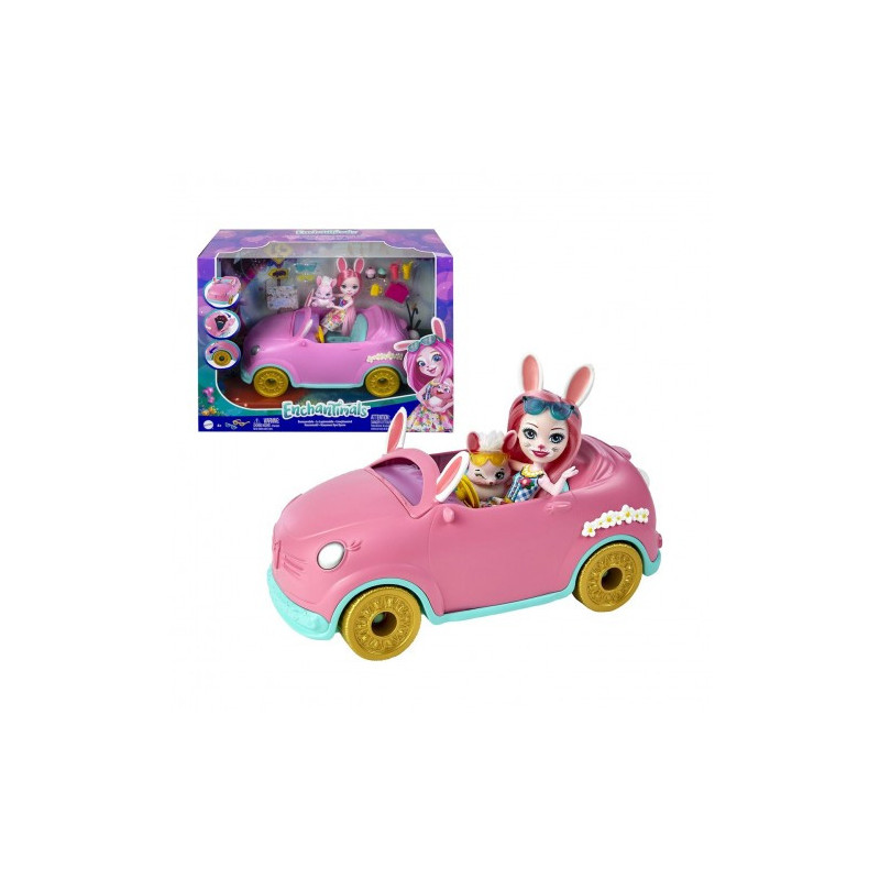 Enchantimals Bree Bunny y su Coche descapotable