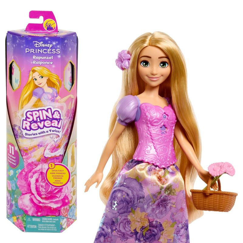 Muñeca Rapunzel Spin Reveal Disney 30cm