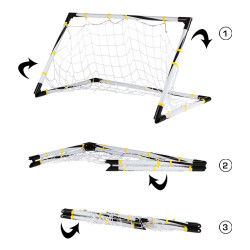 CB Sports - Set Portería Futbol Plegable 100 x 70 x 70 cm C/Balon