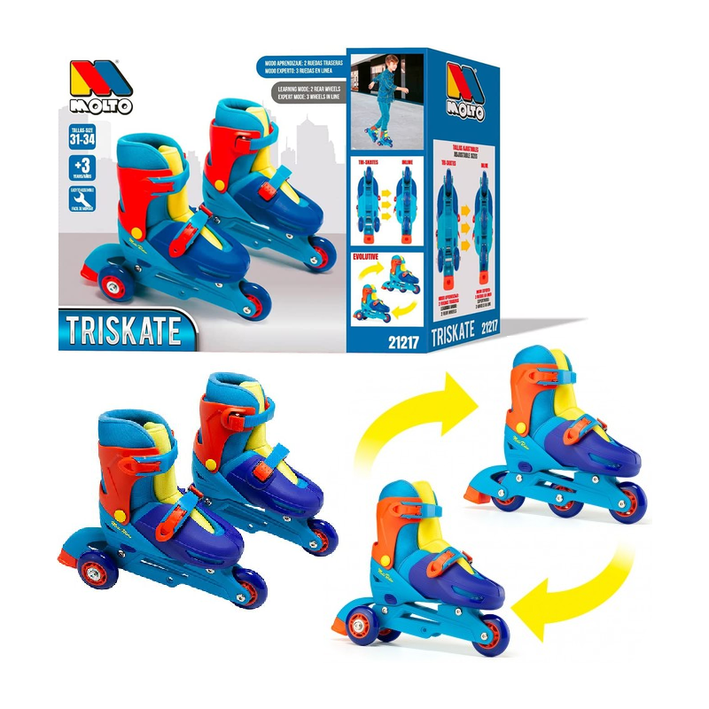 Patines En Línea Azul Convertibles