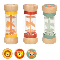 Woomax Zookabe- Sonajero Bolas Madera Animales