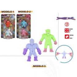 Stretchapalz- 2 Mini Figuras Elasticas Monstruos