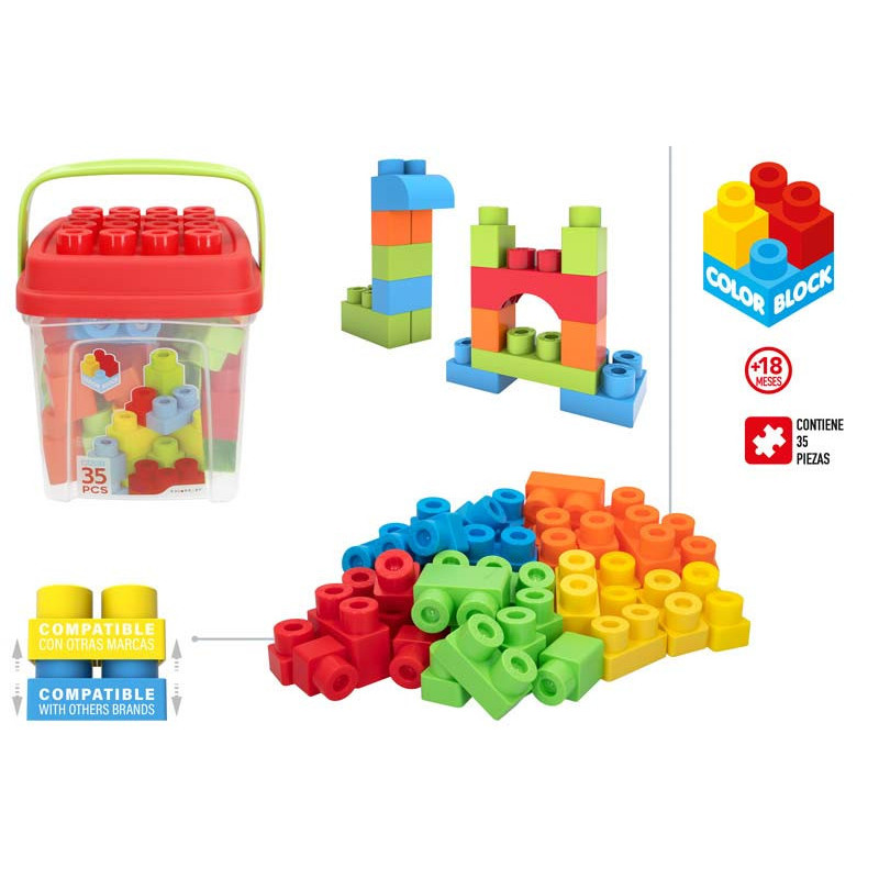 Cubo Bloques Construcción 35 Pcs