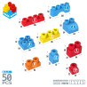 Cubo Bloques Construcción 50 Pcs