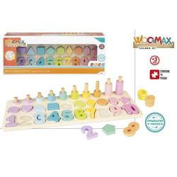 Woomax- Puzzle Madera Numeros y Formas