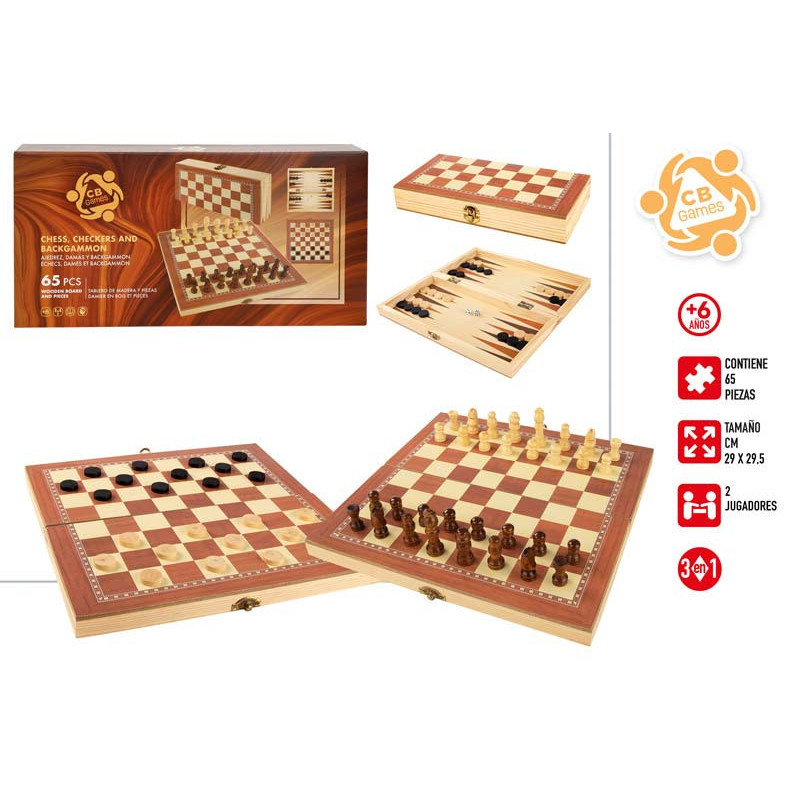 CB Games - Ajedrez, Damas & Backgammon Madera