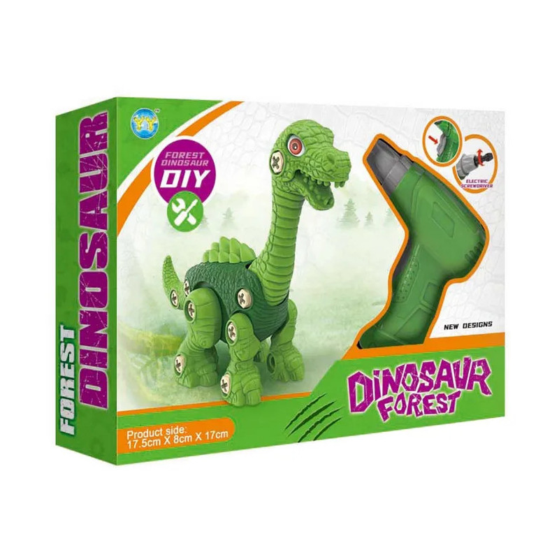 Dinosaurio desmontable con taladro
