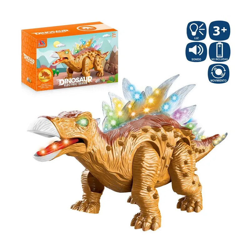 Figura Estegosaurus Anda, Luz y Sonido