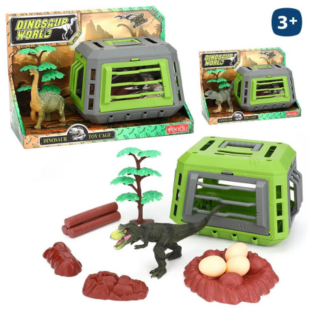 Jaula Dinosaurio c/Accesorios