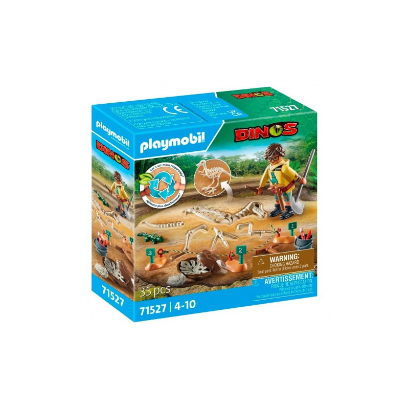 Playmobil Excavación Arqueológica con Esqueleto de Dinosaurio