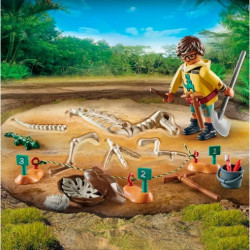 Playmobil Excavación Arqueológica con Esqueleto de Dinosaurio