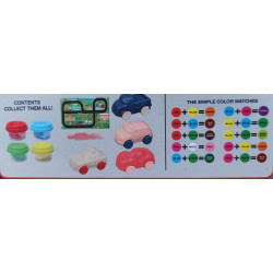 Pack 4 Botes Plastilina Accesorios Coche