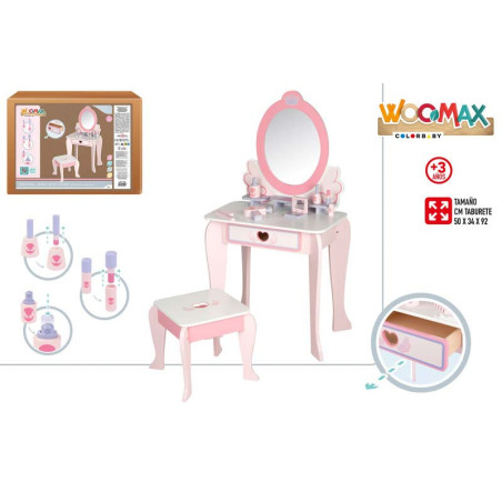 Woomax - Tocador Madera C/ Silla