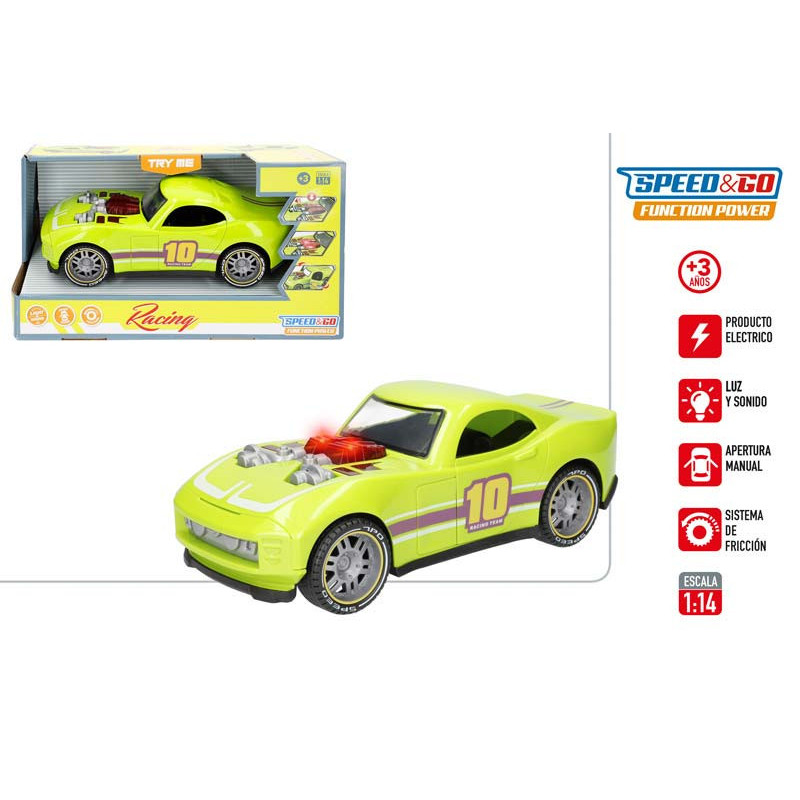 Coche Friccion 1:14 Racing C/Luz y Sonido