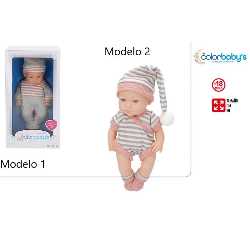 Colorbaby's - Muñeca Bebe 20cm New Born