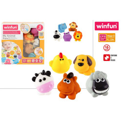 Winfun- Pack 5 Animales Goma