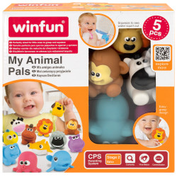 Winfun- Pack 5 Animales Goma