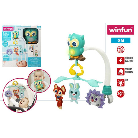 Winfun- Móvil Cuna Bosque 3 en 1