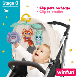 Winfun- Móvil Cuna Bosque 3 en 1