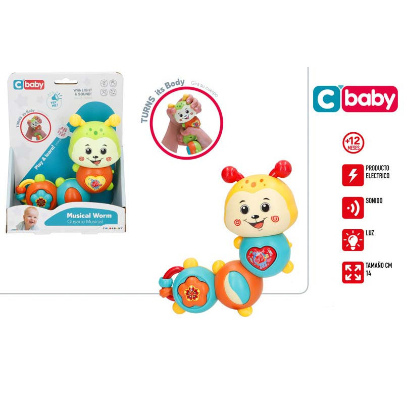 Gusano Musical Bebe 14cm