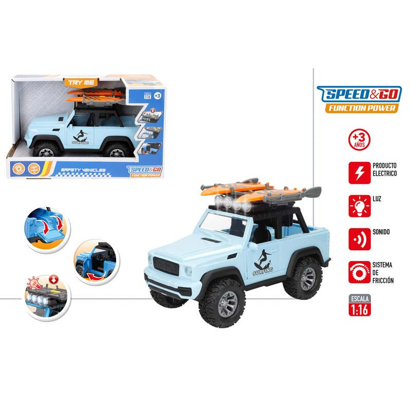 Coche Friccion 1:16 Todoterreno C/Todoterreno C/Luz y Sonido