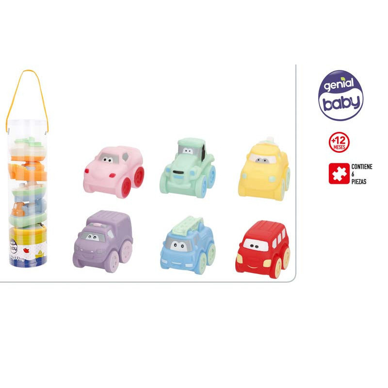 Pack 6 Vehiculos Vinilo Baño