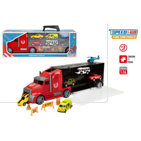 Speed&Go- Camion Portacoches C/6 Vehiculos