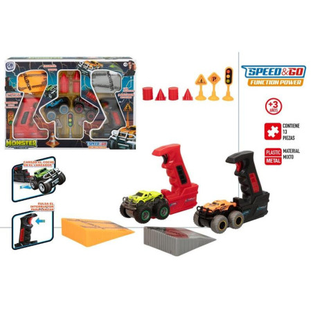 Speed&Go- Set 2 Lanzadores C/ 2 Coches