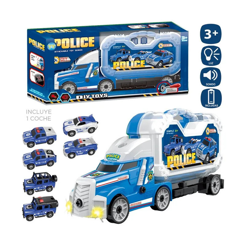 Camion Policia Remonque C/Luz y Sonido