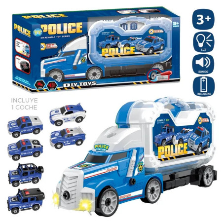 Camion Policia Remonque C/Luz y Sonido