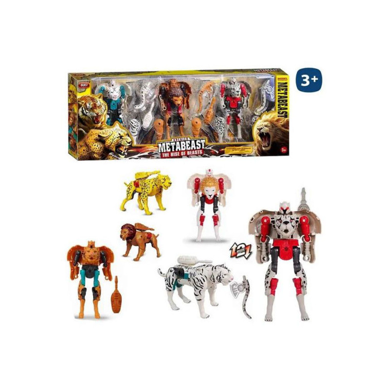 Pack 3 Robot Felinos Transformables