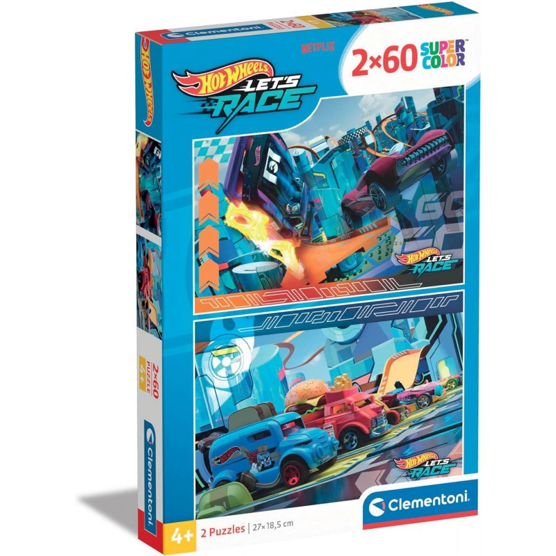 Puzzle Hotwheels 2x60 Piezas
