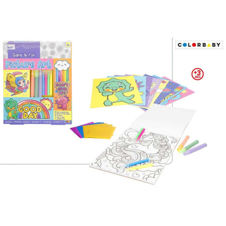 Set de Colorear con Arena y Láminas