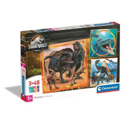Clementoni - Puzzle 3x48 piezas Jurassic World