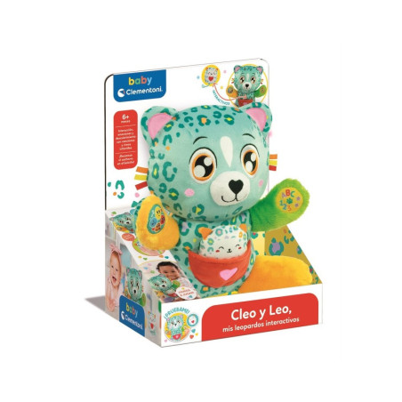 Cleo y Leo- Peluche Bebe Leopardo Interactivo