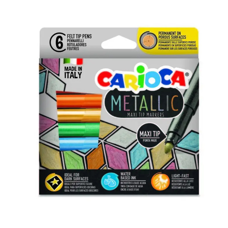 Rotuladores Carioca Metallic punta maxi 6 mm