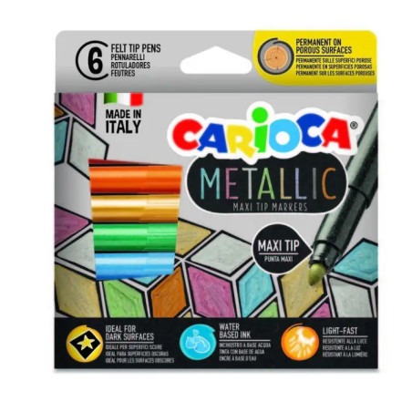 Rotuladores Carioca Metallic punta maxi 6 mm