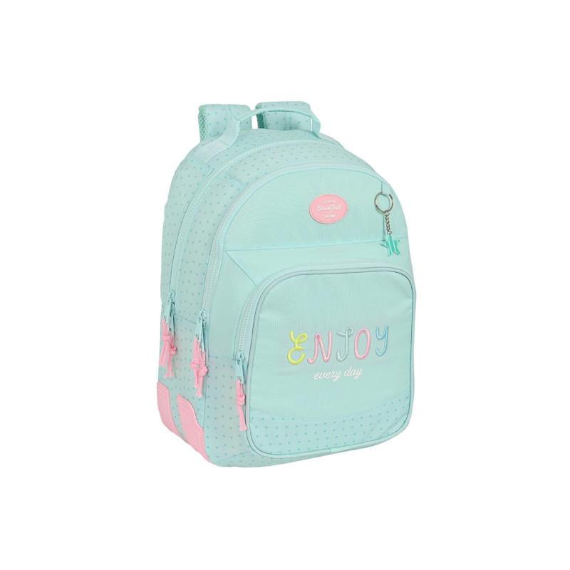 Mochila Doble c/ Refuerzo Adaptable Carro Reciclado Blackfit8 Enjoy 42 cm