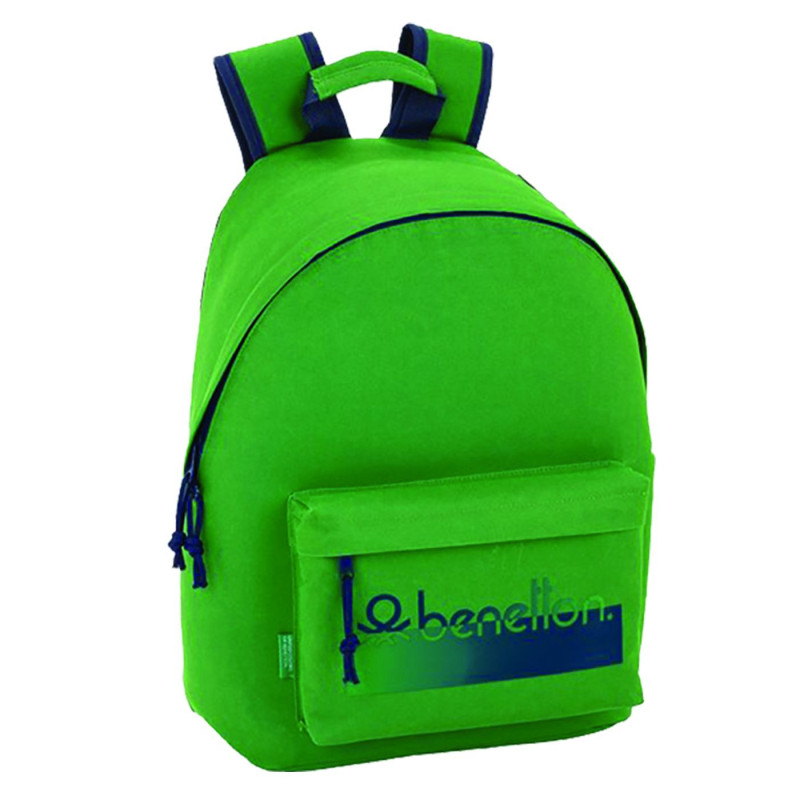 Mochila Escolar Benetton Verde 40 cm