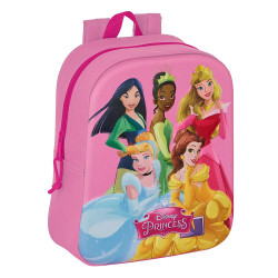 Mochila Guardería 3D Princesas 27 cm