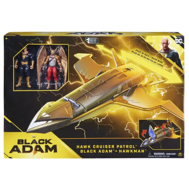 Avión Hawk Cruiser black Adam con 2 Figuras