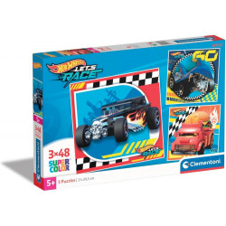 Puzzle Hotwheels 3 x 48 Pzs