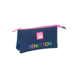 Estuche Portatodo Triple Benetton Damero