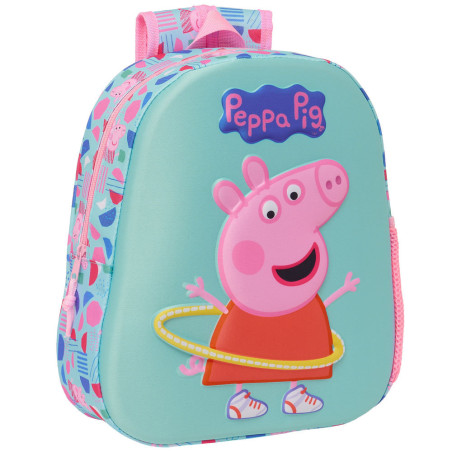 Mochila Preescolar 3D Peppa Pig 33 cm