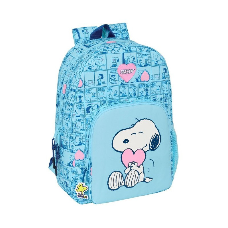 Mochila Escolar Adaptable a Carro Snoopy 46 cm