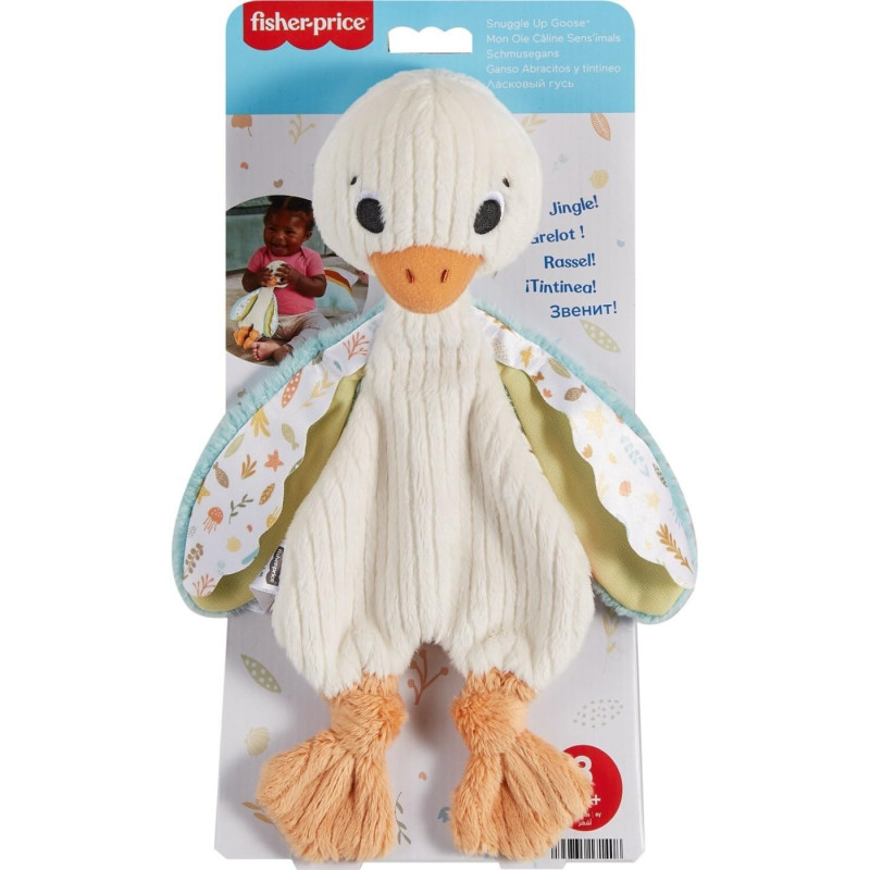 Fisher-Price- Baby Juguete Sensorial Mantita/Peluche Ganso