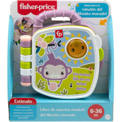Fisher Price- Libro de cuentos musical del Monito Morado