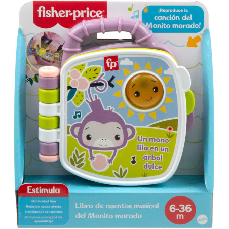 Fisher Price- Libro de cuentos musical del Monito Morado