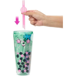 Muñeca Barbie Pelo Verde Vaso Te