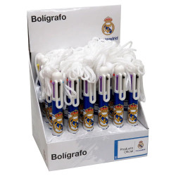 Real Madrid Bolígrafo de 6 colores con cordón